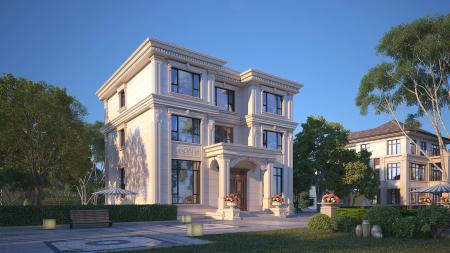 Villa 3ds max vray exterior scene model 0038