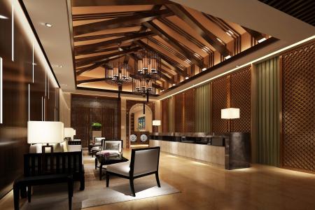 Reception 3ds max vray interior scene model 0006