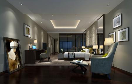 Hotel single room 3ds max vray interior scene mode