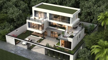 Villa 3ds max vray exterior scene model 0032