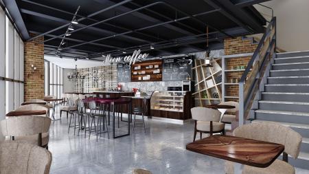 Coffee shop 3ds max vray interior scene model 0034