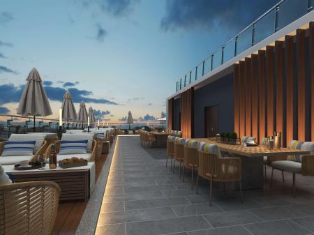 Modern Outdoor Restaurant _ Exterior Terrace 3ds max vray exterior scene model 0001