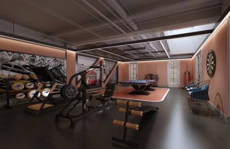 Gym 3ds max vray interior scene model 0004