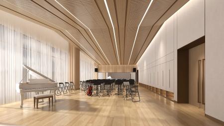 Music classroom 3ds max vray interior scene model 