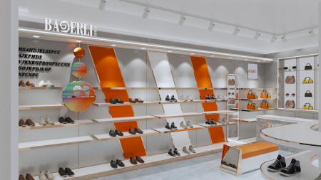 Shoe and bag store 3ds max vray interior scene mod