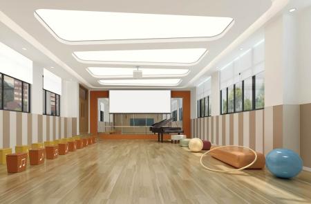 Music classroom 3ds max vray interior scene model 