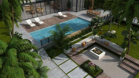 Courtyard 3ds max vray exterior scene model 0049
