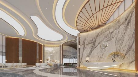 Hotel hall 3ds max vray interior scene model 0017