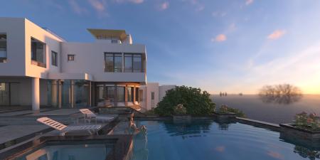 Villa 3ds max vray exterior scene model 0086