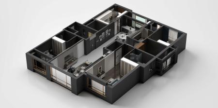 Modern Apartment 3ds max vray interior scene model