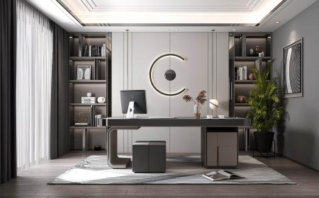 Home office 3ds max vray interior scene model 0016