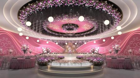 Wedding hall 3ds max vray interior scene model 003