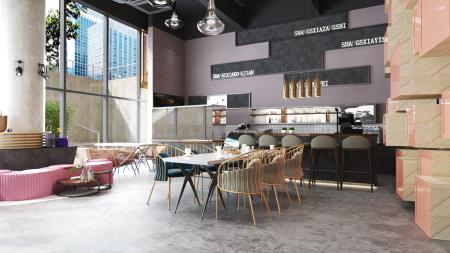 Coffee shop 3ds max vray interior scene model 0037