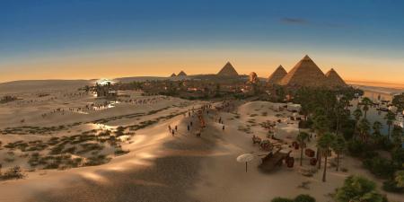 Egyptian Pyramids 3ds max vray exterior scene mode