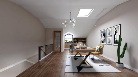 Home office 3ds max vray interior scene model 0005