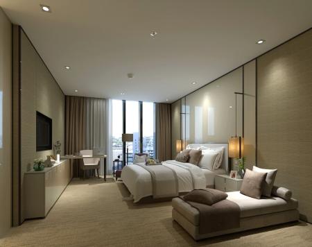 Hotel room 3ds max vray interior scene model 0058