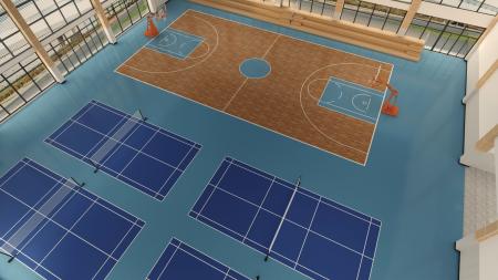 Sports hall 3ds max vray interior scene model 0024