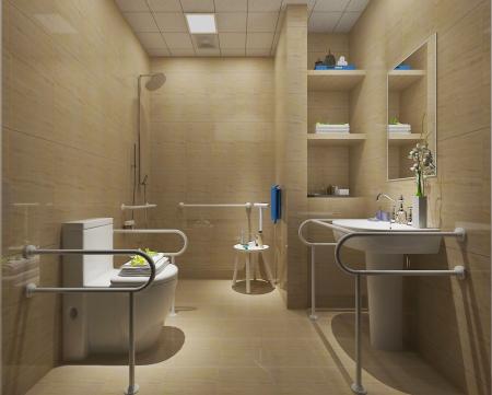 Hospital bathroom 3ds max vray interior scene model 0004