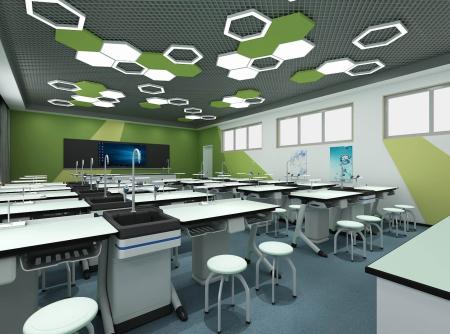 Laboratory classroom 3ds max vray interior scene m