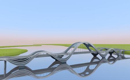 Bridge 3ds max vray exterior scene model 0017