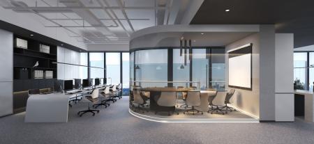 Office 3ds max vray interior scene model 0058