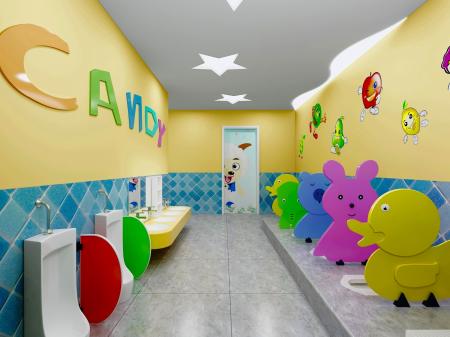 Kindergarten bathroom 3ds max vray interior scene 