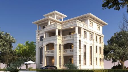 Villa 3ds max vray exterior scene model 0051