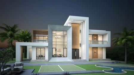 Villa 3ds max vray exterior scene model 0041