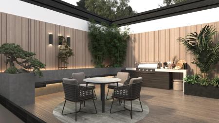 Modern Courtyard Villa Garden 3ds max vray exterio