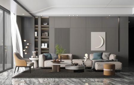 Living room 3ds max vray interior scene model 0057