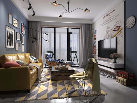 Living room 3ds max vray interior scene model 0177