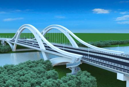 Bridge 3ds max vray exterior scene model 0005