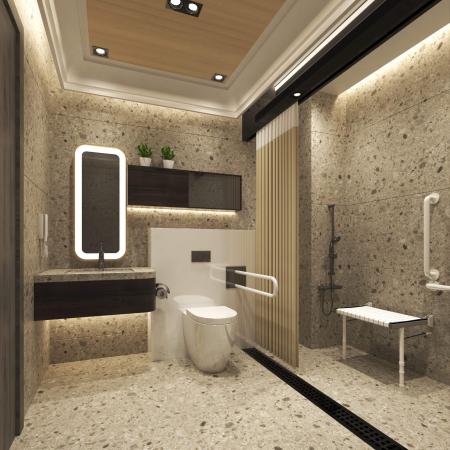 Hospital bathroom 3ds max vray interior scene mode