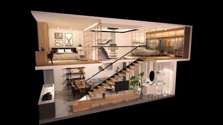 Modern Apartment 3ds max vray interior scene model 0023