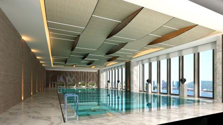 Swimming pool 3ds max vray interior scene model 00