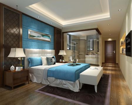 Hotel single room 3ds max vray interior scene mode