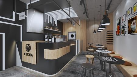 Coffee shop 3ds max vray interior scene model 0030