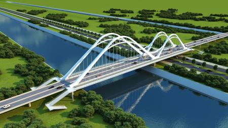 Bridge 3ds max vray exterior scene model 0002