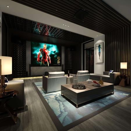 Home cinema 3ds max vray interior scene model 0058