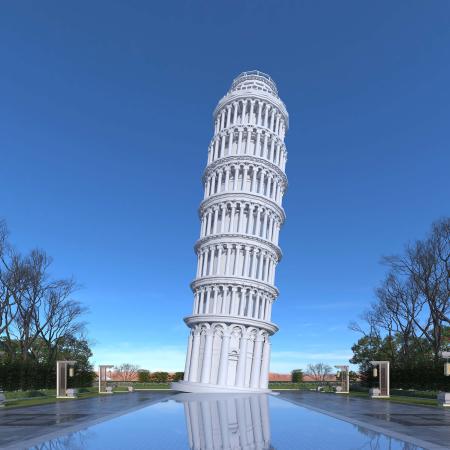 Leaning Tower of Pisa 3ds max vray exterior scene 