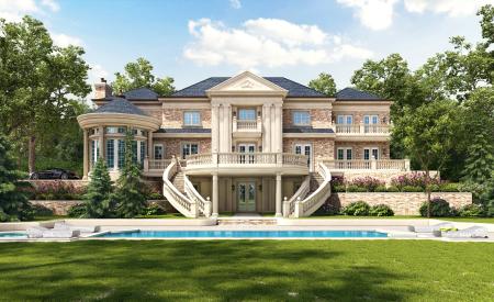 Villa 3ds max vray exterior scene model 0009