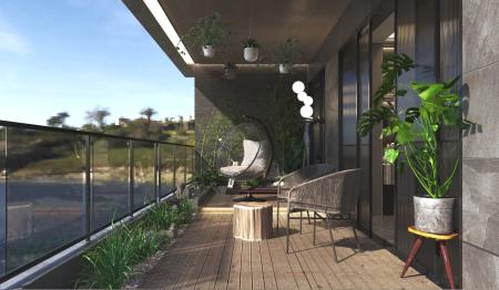 Modern Balcony 3ds max vray exterior scene model 0
