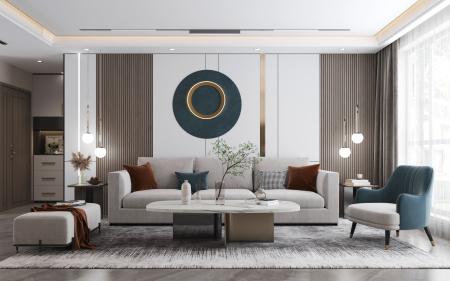 living room 3ds max vray interior scene model 0045