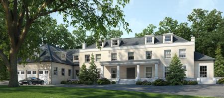 Villa 3ds max vray exterior scene model 0007