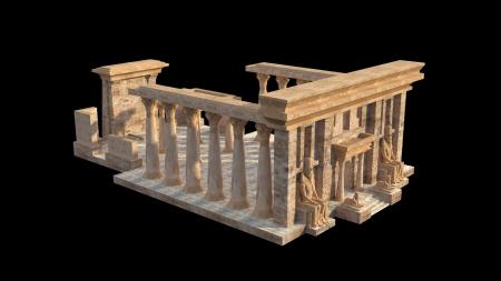 Roman Temple 3ds max vray exterior scene model 001