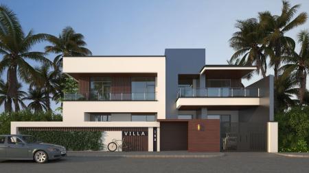 Villa 3ds max vray exterior scene model 0024