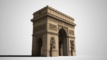 Arc De Triomphe 3ds max vray exterior scene model 