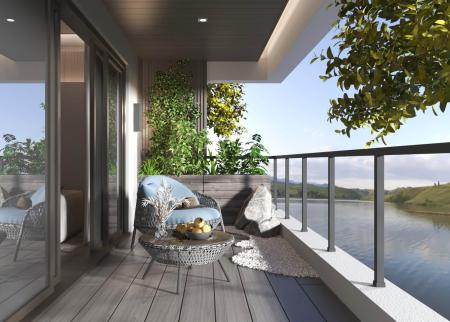 Modern Balcony 3ds max vray exterior scene model 0