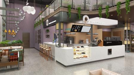 Coffee shop 3ds max vray interior scene model 0042