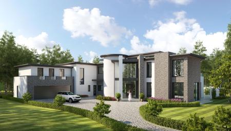 Villa 3ds max vray exterior scene model 0011